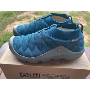 Oboz Whakata Puffy Mocs Slip On Insulated Yukon Blue Size 8 NEW w/ Box